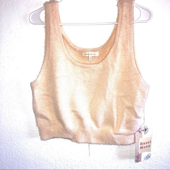 NWT Fuzzy Soft Y2K Crop Top Size Large - Picture 1 of 6